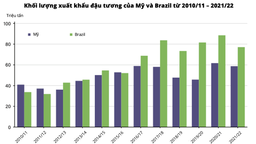 Góc nhìn: Tại sao đậu tương Brazil lại có lợi thế cạnh tranh hơn so với Mỹ?