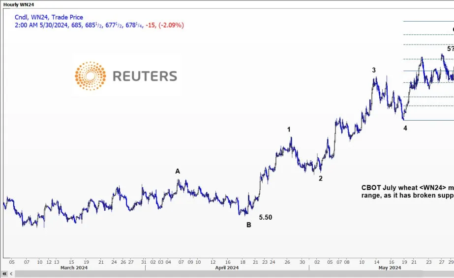 Phân tích Kỹ thuật - 🎑Lúa mì - Ngày 30.05.2024 (Từ Chuyên gia Reuters)